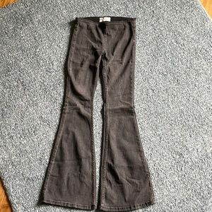 Free People black denim bell bottoms